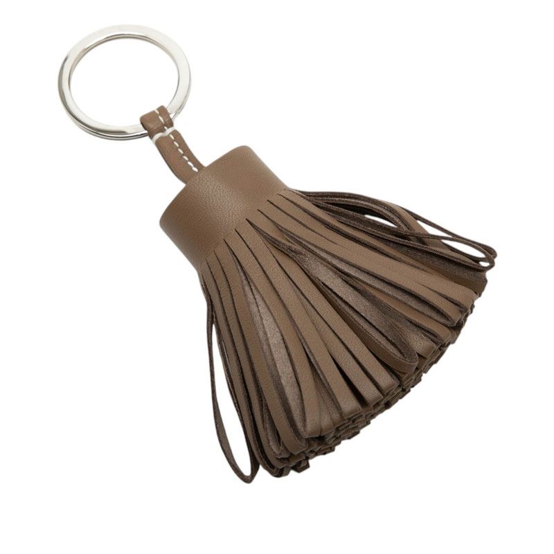 Hermes Carmen Bag Charm Key Holder Etoupe Gray Ju Agno Milo