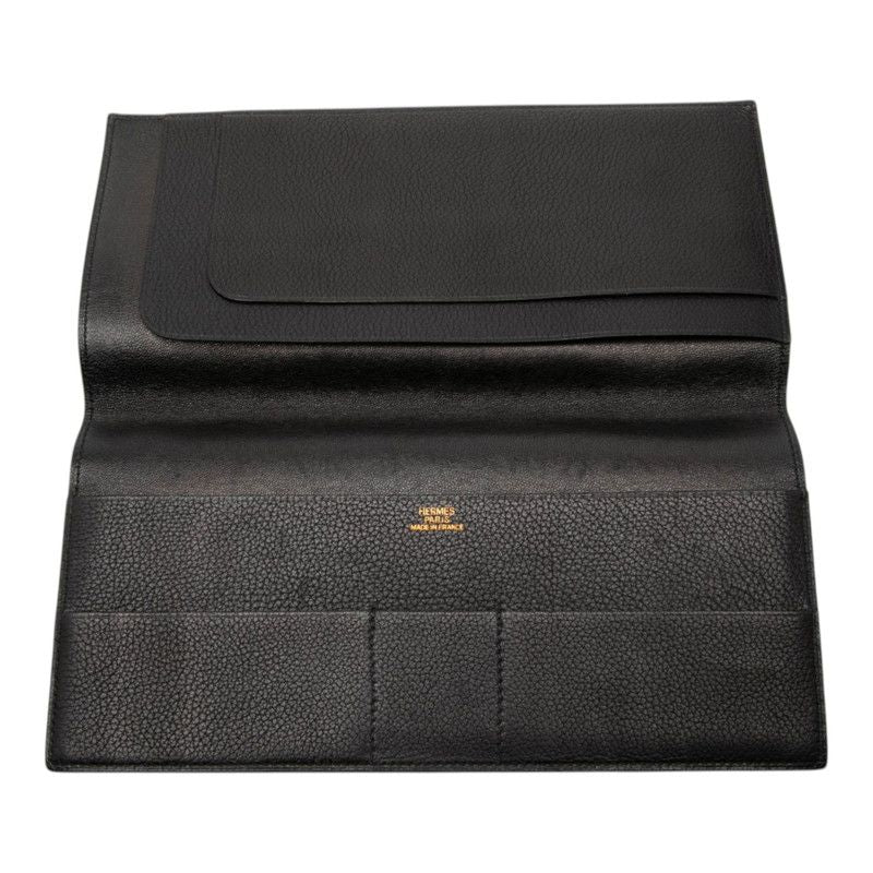 Hermes Billfold Black Leather 1- Wallet — view 4