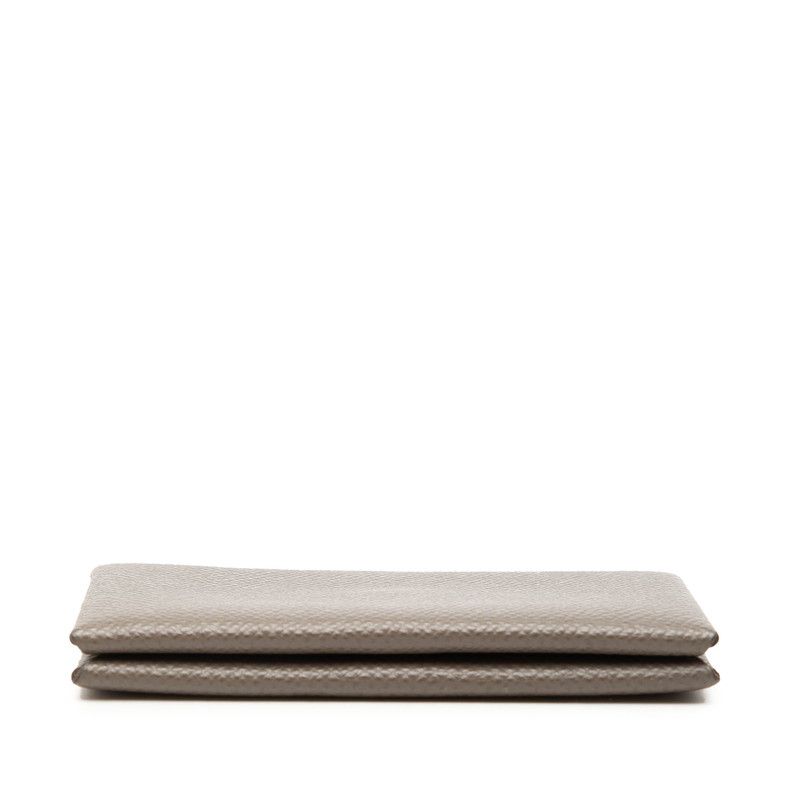 Hermes Calvi Verso Card Case Etain Gray Vert Cricket Veau Epsom — view 3