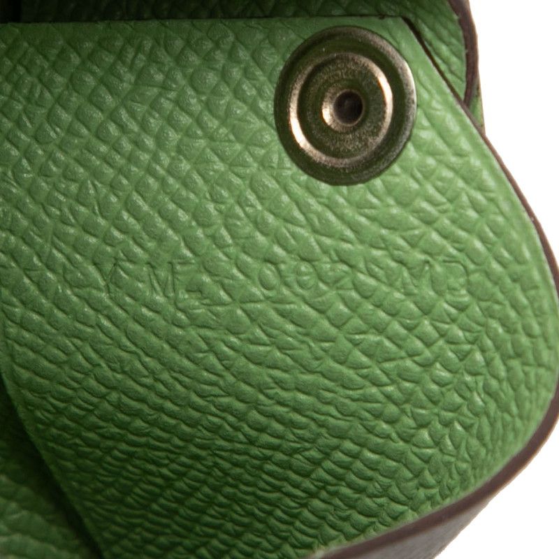 Hermes Calvi Verso Card Case Etain Gray Vert Cricket Veau Epsom — view 6