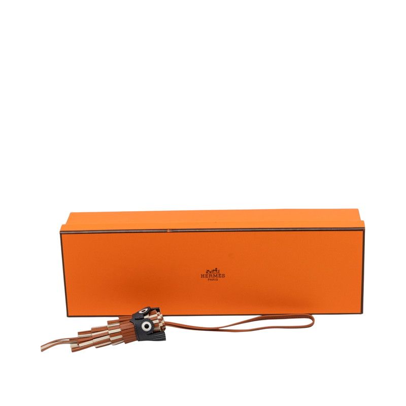 Hermes Chouette Owl Bag Charm Key Holder Gold Grimisty Nata Agneau Milo Swift — view 5