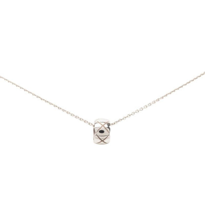 Chanel Coco Crush Quilted Necklace 18k White Gold