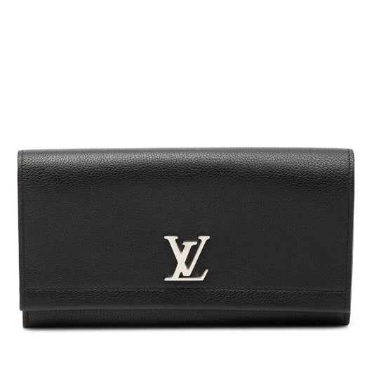 Louis Vuitton Portefeuille Lockme 2 Wallet Black Leather
