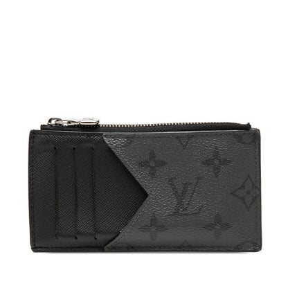 Louis Vuitton Monogram Eclipse Reverse Coin Case Card Fragment Black Gray