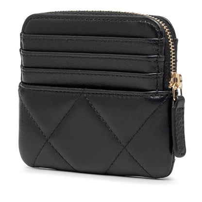 Chanel 19 CC Logo Quilted Zip Coin Purse Card Case Black Lambskin — view 2