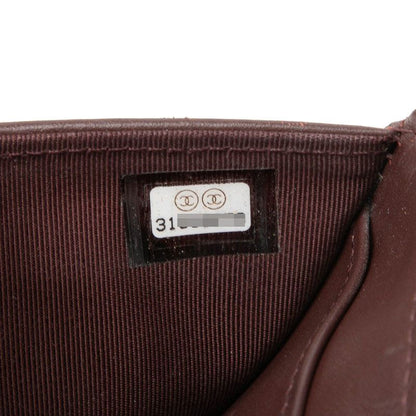 Chanel CC Logo Quilted Trifold Wallet Black Caviar Leather — view 6