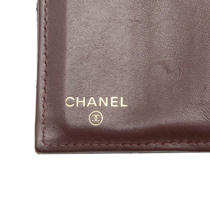 Chanel CC Logo Quilted Trifold Wallet Black Caviar Leather — view 5