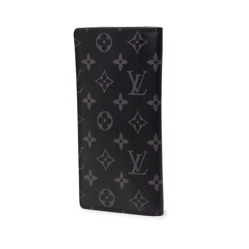 Louis Vuitton Monogram Eclipse Portefeuille Brazza Wallet Black Gray Leather — view 2