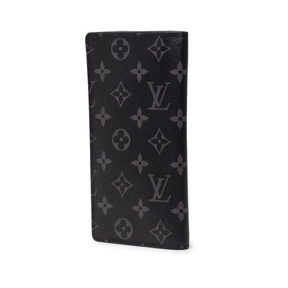 Louis Vuitton Monogram Eclipse Portefeuille Brazza Wallet Black Gray Leather — view 2