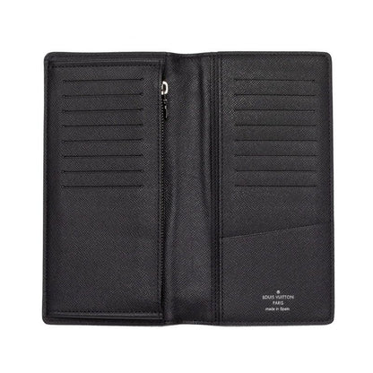Louis Vuitton Monogram Eclipse Portefeuille Brazza Wallet Black Gray Leather — view 5