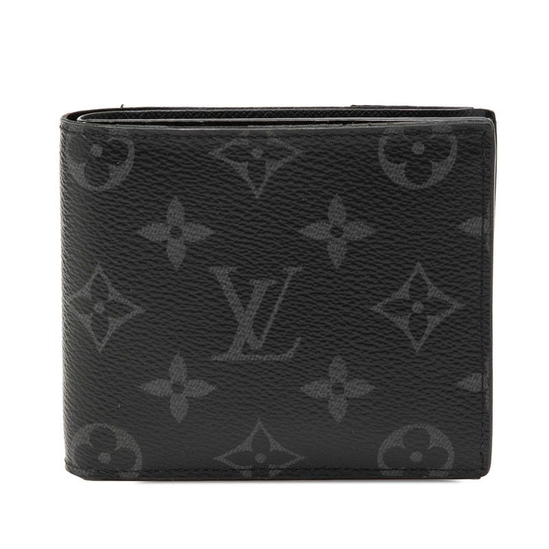 Louis Vuitton Monogram Eclipse Portefeuille Marco NM Bifold Wallet Black