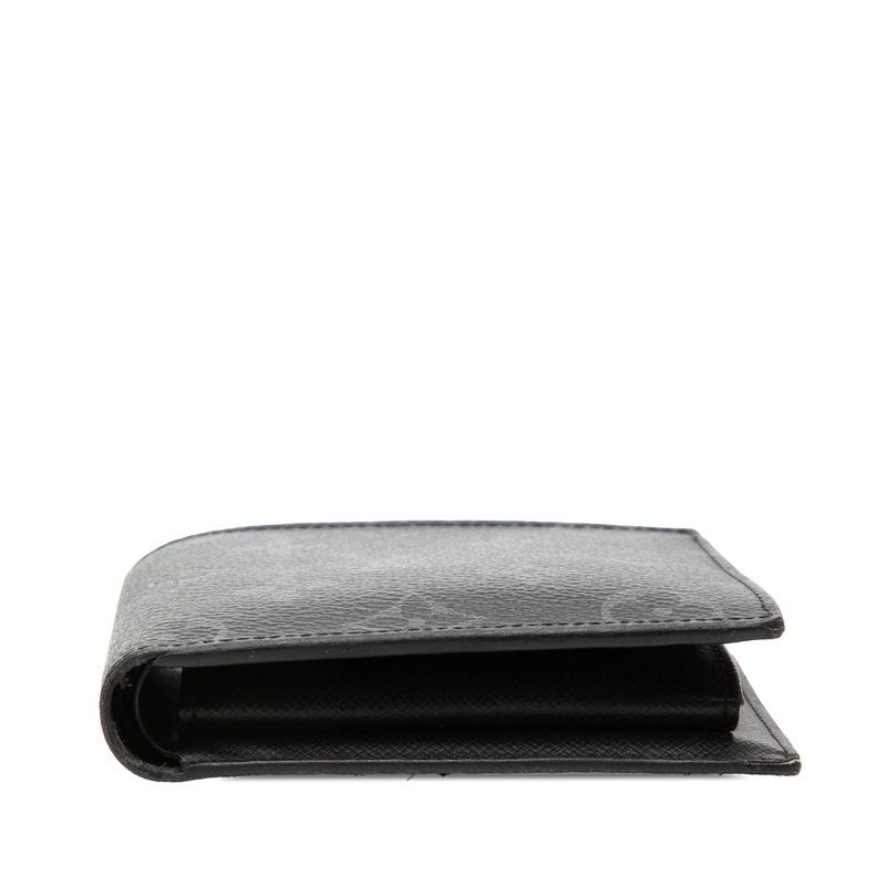 Louis Vuitton Monogram Eclipse Portefeuille Marco NM Bifold Wallet Black — view 3