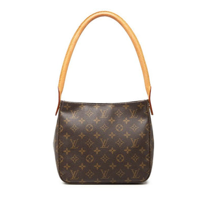 Louis Vuitton Monogram Looping MM Shoulder Bag Brown Leather