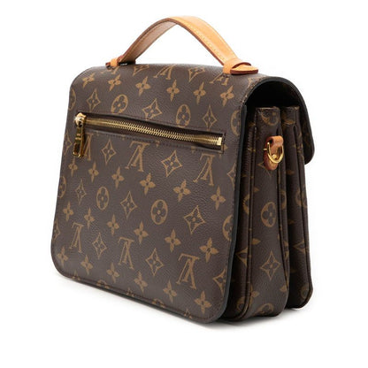 Louis Vuitton Monogram Pochette Metis MM 2-Way Shoulder Bag Brown Leather — view 2