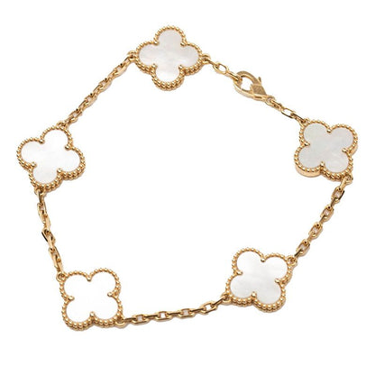 Van Cleef & Arpels Vintage Alhambra Bracelet 18k Yellow Gold Mother of Pearl