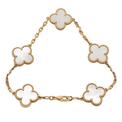 Van Cleef & Arpels Vintage Alhambra Bracelet 18k Yellow Gold Mother of Pearl — view 3