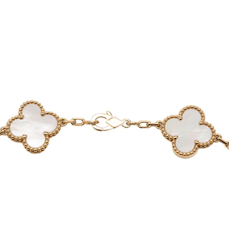 Van Cleef & Arpels Vintage Alhambra Bracelet 18k Yellow Gold Mother of Pearl — view 4