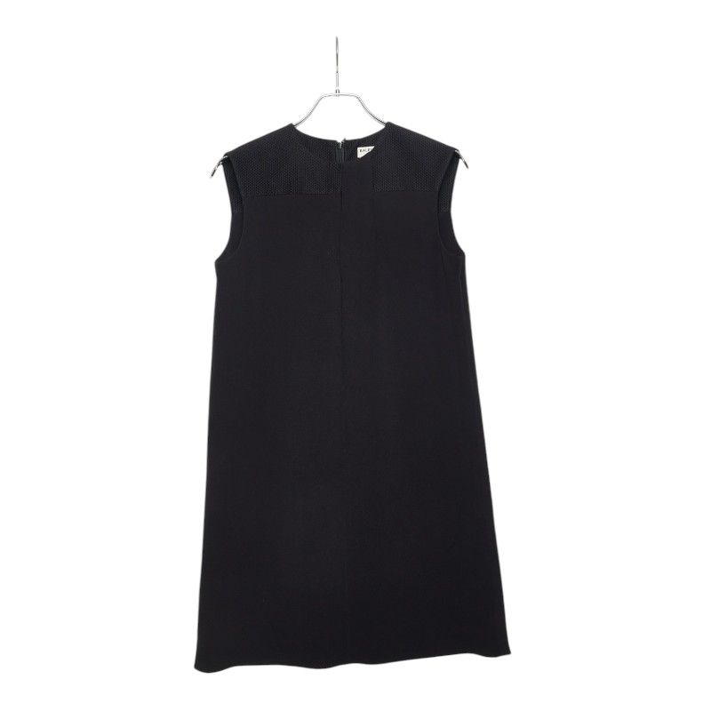Balenciaga Sleeveless Dress 36 Black Silk Cotton