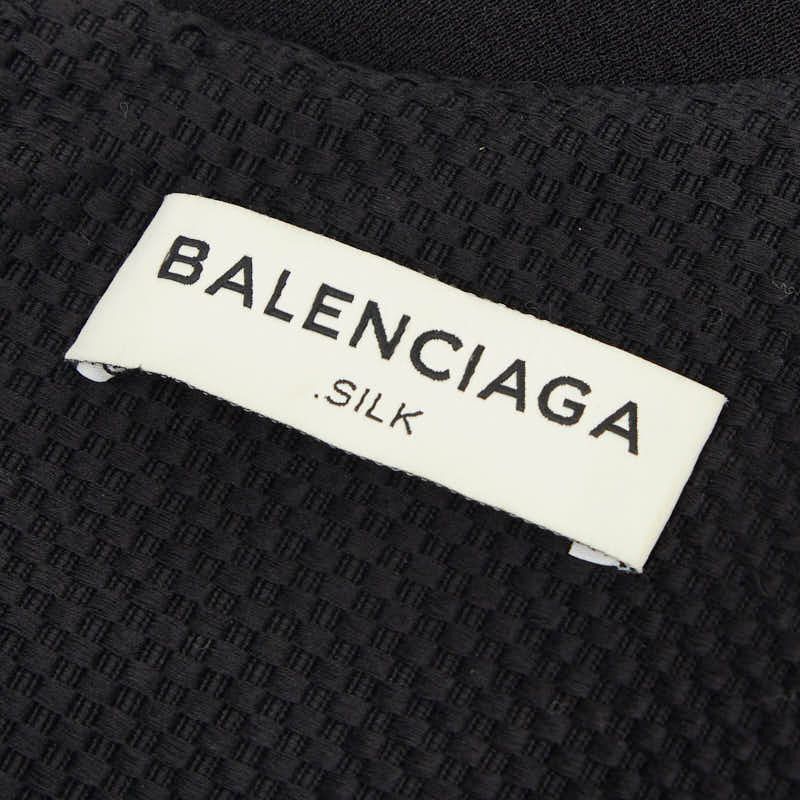 Balenciaga Sleeveless Dress 36 Black Silk Cotton — view 3