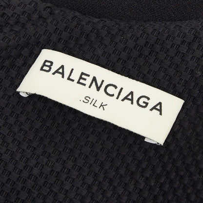 Balenciaga Sleeveless Dress 36 Black Silk Cotton — view 3
