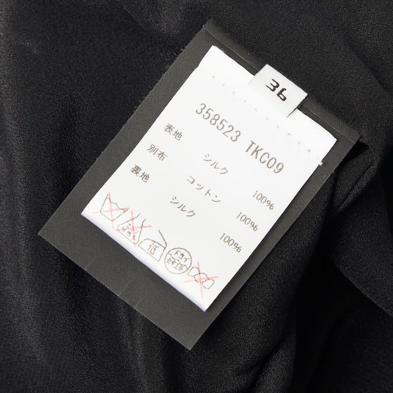 Balenciaga Sleeveless Dress 36 Black Silk Cotton — view 4