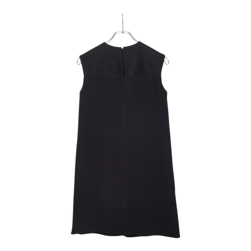 Balenciaga Sleeveless Dress 36 Black Silk Cotton — view 2