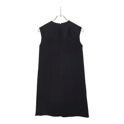 Balenciaga Sleeveless Dress 36 Black Silk Cotton — view 2