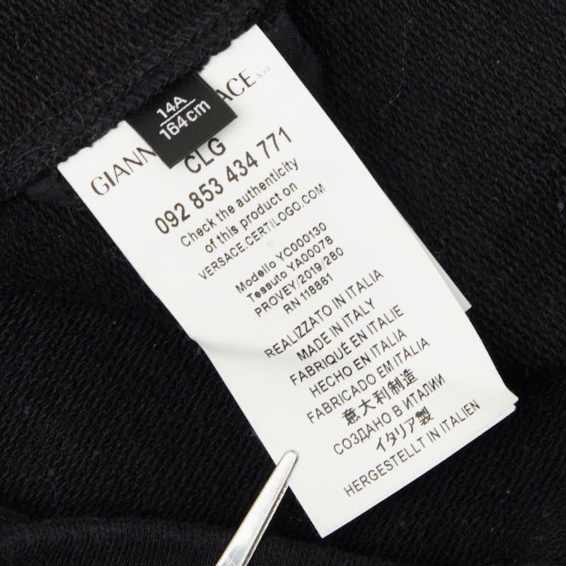 Versace Logo Oversize Sweatshirt 164 cm Black Pink Cotton — view 5