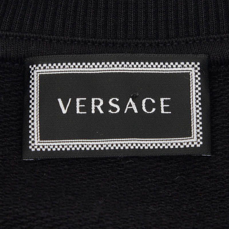 Versace Logo Oversize Sweatshirt 164 cm Black Pink Cotton — view 4