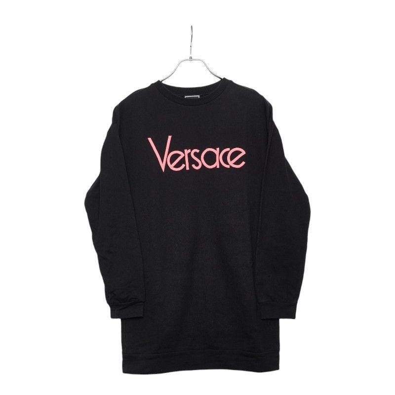 Versace Logo Oversize Sweatshirt 164 cm Black Pink Cotton