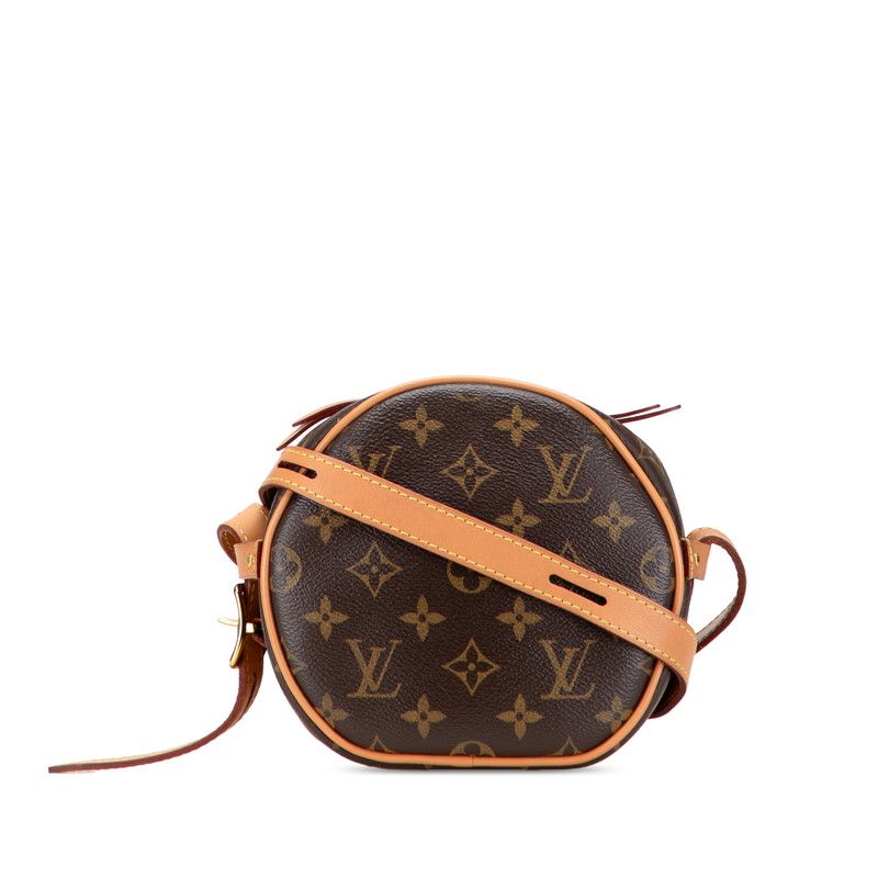 Louis Vuitton Monogram Boite Chapeau Small PM Shoulder Bag Brown Leather