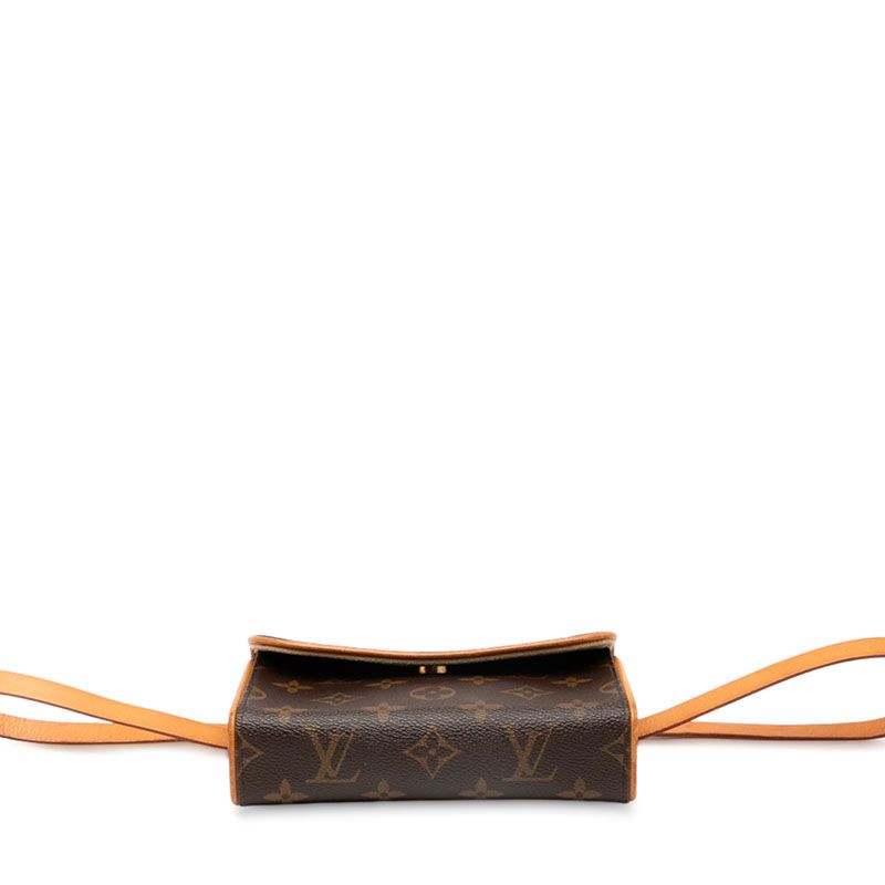 Louis Vuitton Monogram Pochette Florentine Belt Bag Brown Leather — view 3