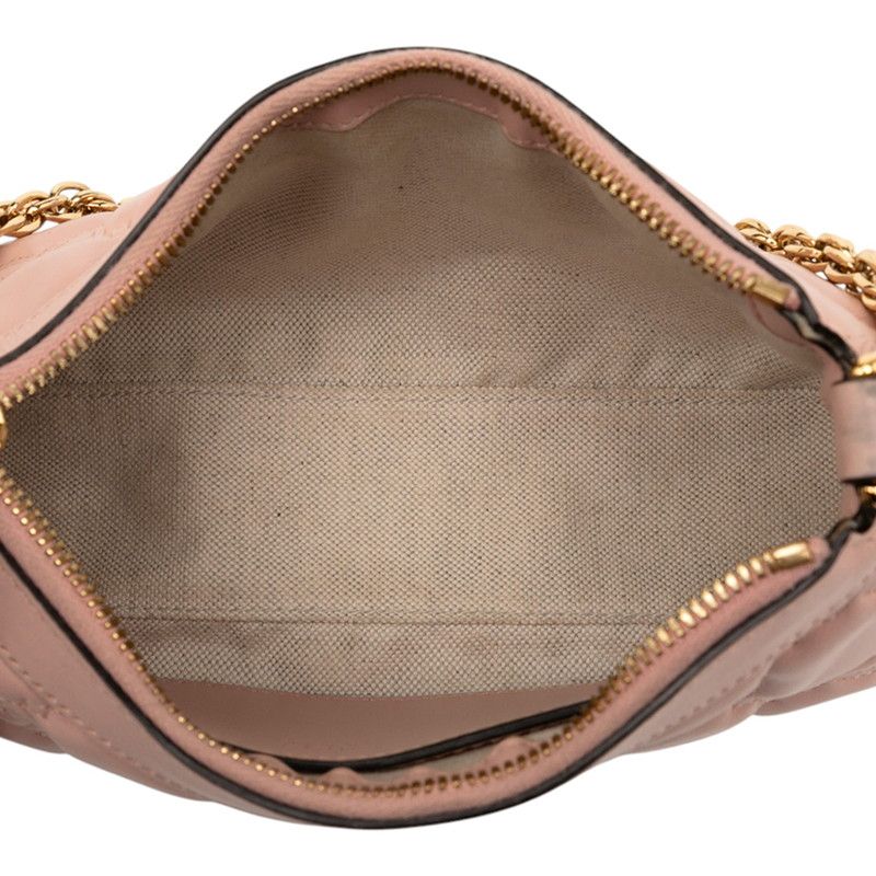 Gucci GG Matelasse Chain 2-Way Shoulder Bag Pink Leather — view 4