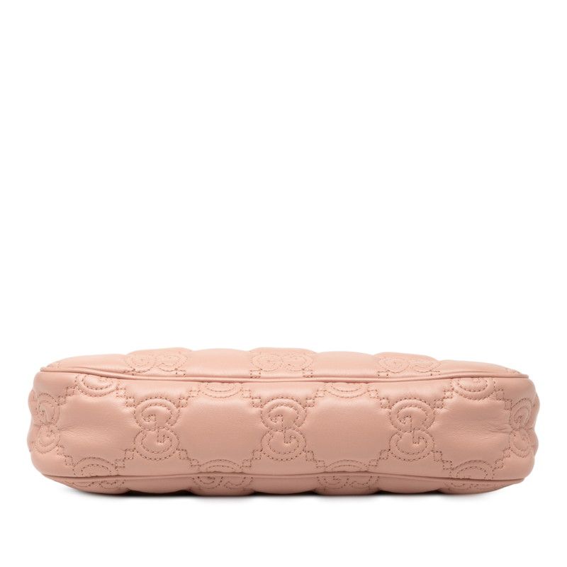 Gucci GG Matelasse Chain 2-Way Shoulder Bag Pink Leather — view 3
