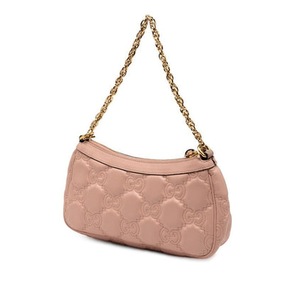 Gucci GG Matelasse Chain 2-Way Shoulder Bag Pink Leather — view 2