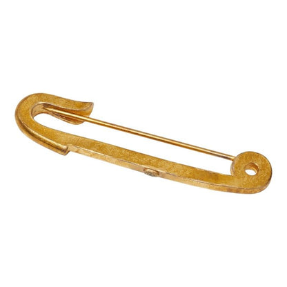 Chanel Safety Pin Logo Brooch 01 Gold Plated — view 2