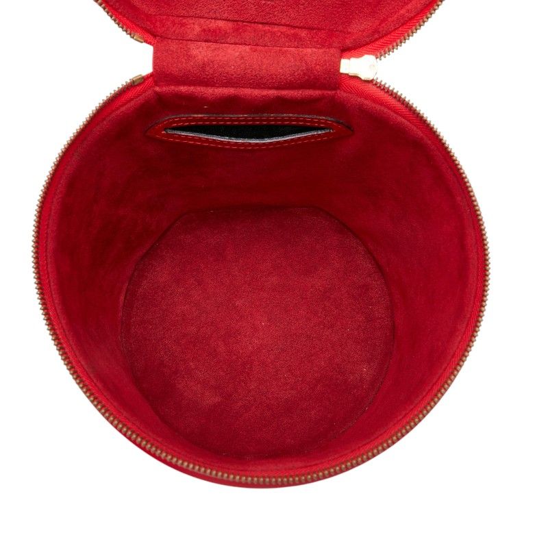 Louis Vuitton Epi Cannes Handbag Vanity Bag Castilian Red Leather — view 6