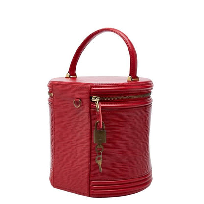Louis Vuitton Epi Cannes Handbag Vanity Bag Castilian Red Leather — view 2