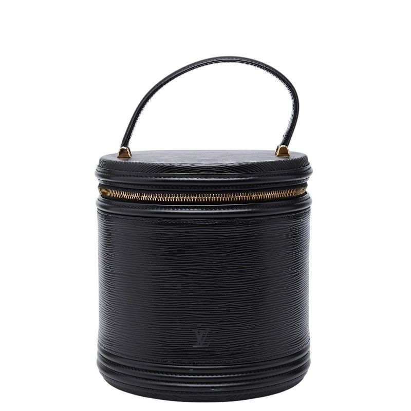 Louis Vuitton Epi Cannes Handbag Vanity Bag Noir Black Leather