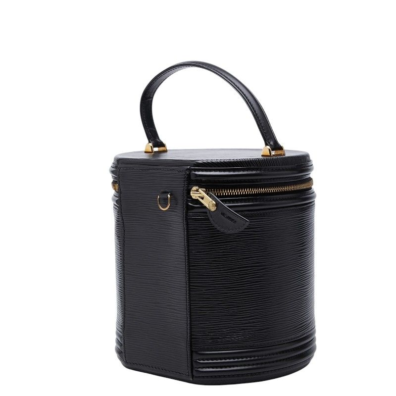 Louis Vuitton Epi Cannes Handbag Vanity Bag Noir Black Leather — view 2