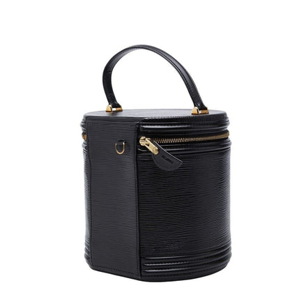 Louis Vuitton Epi Cannes Handbag Vanity Bag Noir Black Leather — view 2