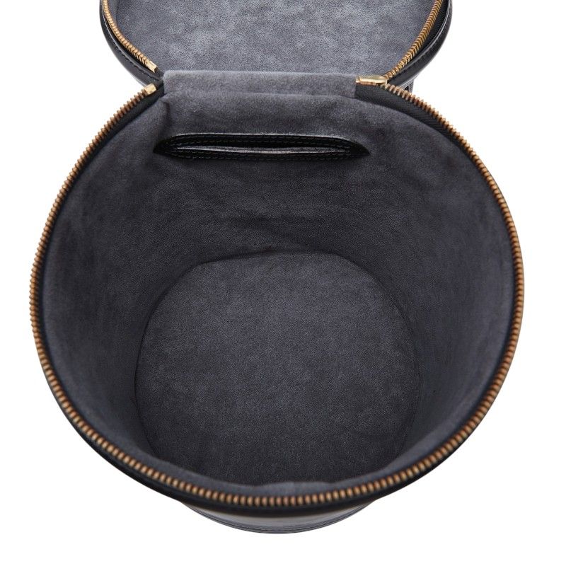 Louis Vuitton Epi Cannes Handbag Vanity Bag Noir Black Leather — view 6