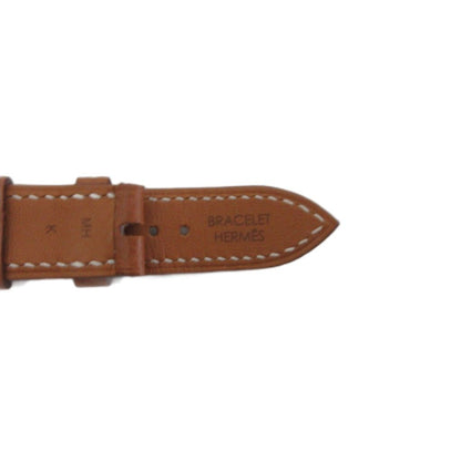 Hermes Leather Bracelet Watch Brown — view 6