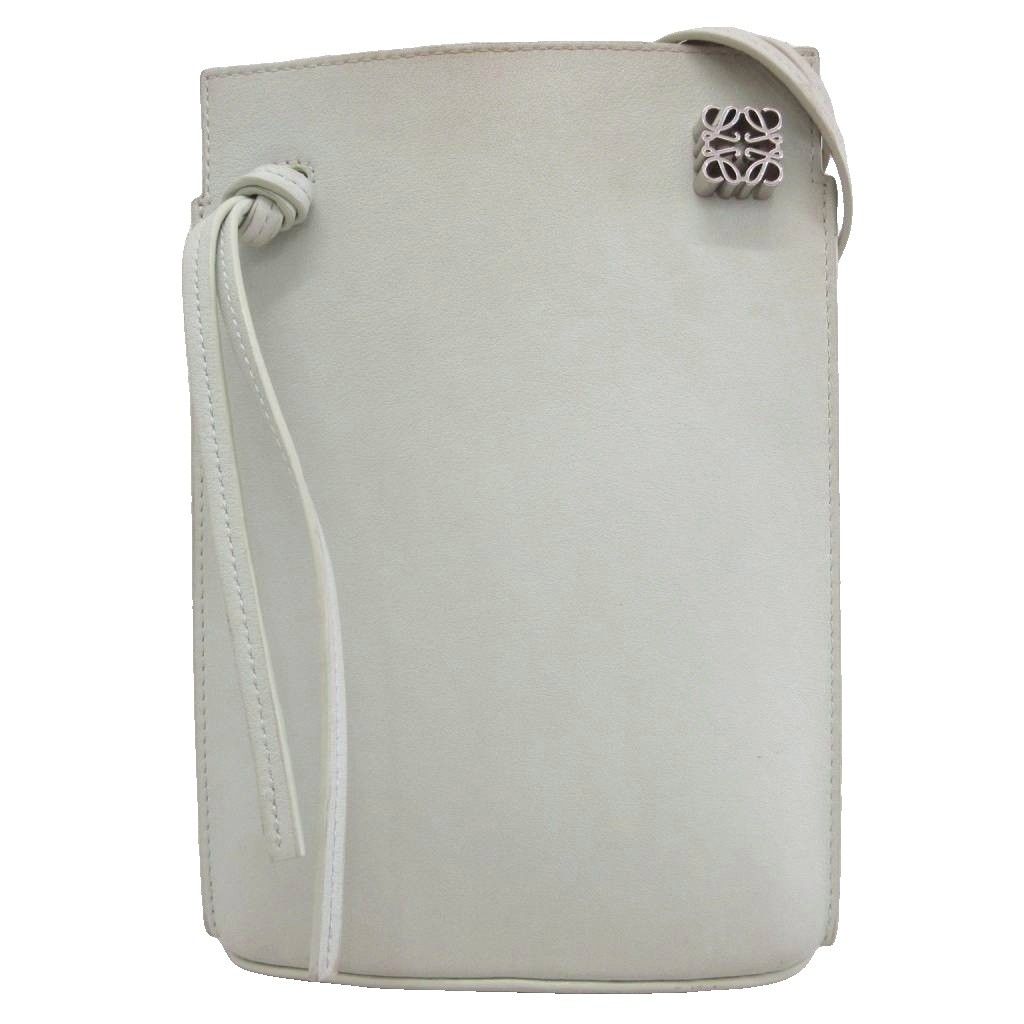 Loewe Dice Pocket Anagram Shoulder Bag Leather Logo Mint Green