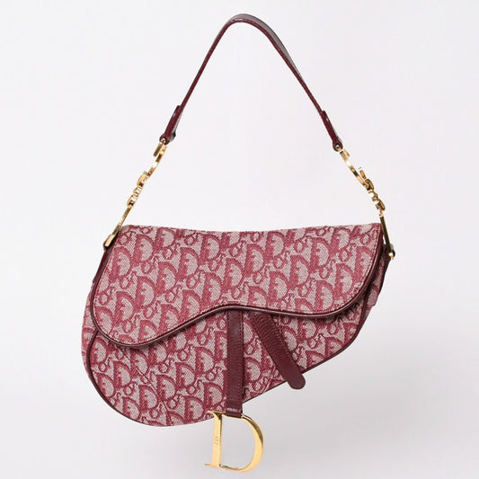 Dior Saddle Bag Trotter All Over Print Cotton Canvas