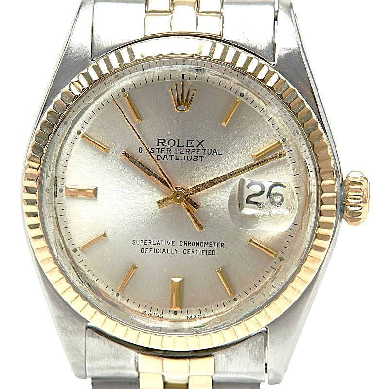 Rolex Datejust Watch Silver Gold Stainless Steel 18k Yellow
