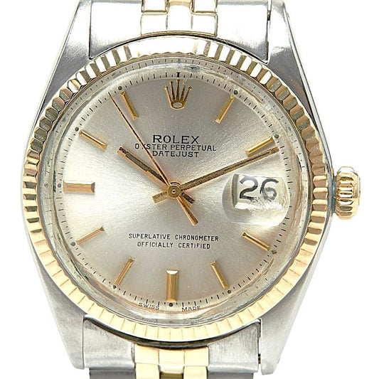 Rolex Datejust Watch Silver Gold Stainless Steel 18k Yellow