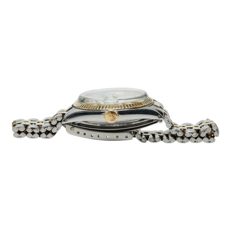 Rolex Datejust Watch Silver Gold Stainless Steel 18k Yellow — view 3