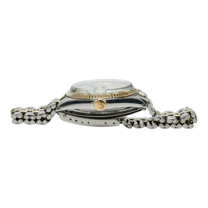 Rolex Datejust Watch Silver Gold Stainless Steel 18k Yellow — view 3