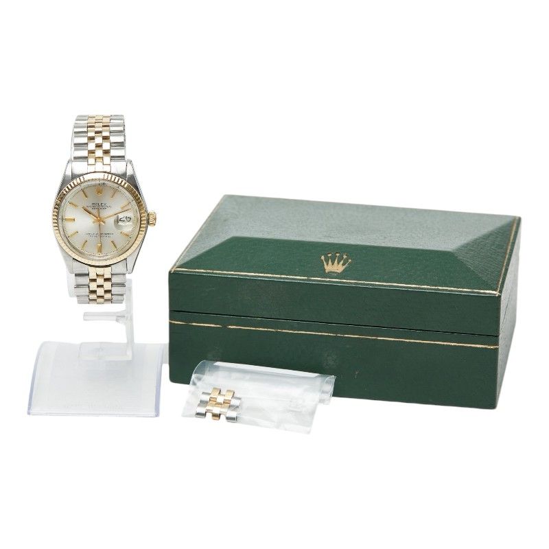 Rolex Datejust Watch Silver Gold Stainless Steel 18k Yellow — view 9